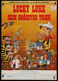 7d0218 BALLAD OF DALTON vertical German 1978 Lucky Luke, really great Morris cartoon western art!