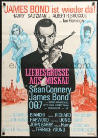 7d0237 FROM RUSSIA WITH LOVE German R1968 Degen art of Connery as James Bond w/ sexy girls!