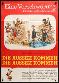 7d0253 RUSSIANS ARE COMING German 1966 Carl Reiner, great Jack Davis art of Russians vs Americans!