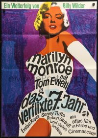 7d0255 SEVEN YEAR ITCH German R1966 Wilder, art of Marilyn Monroe by Dorothea Fischer-Nosbisch!