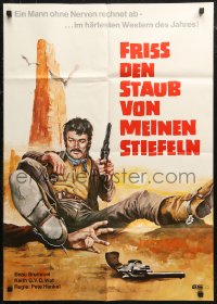 7d0260 THREE BULLETS FOR A LONG GUN German 1975 South African western, art by Lutz Peltzer!