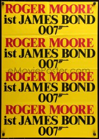 7d0263 VIEW TO A KILL teaser German 1985 Roger Moore is super spy James Bond 007, text & gun art!