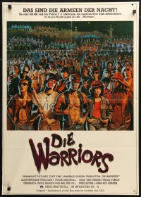 7d0264 WARRIORS German 1979 Walter Hill, Jarvis artwork of the armies of the night!