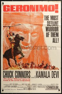 7d0835 GERONIMO 1sh 1962 most defiant Native American Indian warrior Chuck Connors!