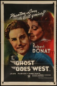 7d0839 GHOST GOES WEST 1sh R1947 Rene Clair directed, Robert Donat & pretty Jean Parker!
