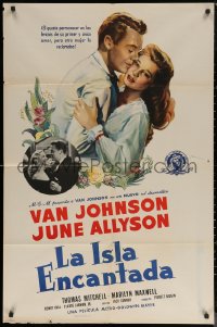 7d0890 HIGH BARBAREE Spanish/US 1sh 1947 pretty June Allyson loves Navy pilot Van Johnson!