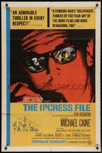 7d0922 IPCRESS FILE 1sh 1965 Michael Caine in the spy story of the century, best artwork!
