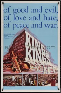 7d0943 KING OF KINGS 1sh 1961 Nicholas Ray Biblical epic, Jeffrey Hunter as Jesus!