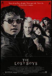 7d0970 LOST BOYS 1sh 1987 teen vampire Kiefer Sutherland, Jason Patric, directed by Joel Schumacher!