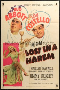 7d0972 LOST IN A HAREM 1sh 1944 Bud Abbott & Lou Costello in Arabia with sexy Marilyn Maxwell!