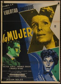 7d0078 LA MUJER X Mexican poster 1955 Libertad Lamarque as Madame X in the classic story!