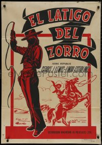 7d0012 ZORRO'S BLACK WHIP South American 1954 Republic serial, cool completely different artwork!