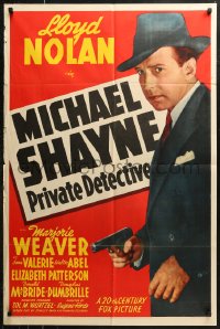 7d1007 MICHAEL SHAYNE PRIVATE DETECTIVE 1sh 1940 Lloyd Nolan, Majorie Weaver & Elizabeth Patterson!