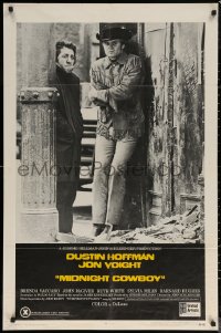 7d1008 MIDNIGHT COWBOY 1sh 1969 Dustin Hoffman, Jon Voight, John Schlesinger classic, x-rated!