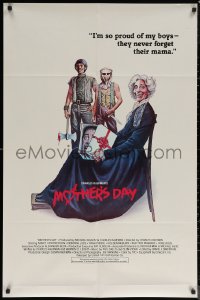 7d1018 MOTHER'S DAY 1sh 1980 wild horror artwork, they'll never forget their mama!
