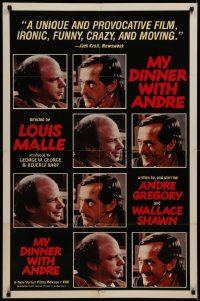 7d1024 MY DINNER WITH ANDRE 1sh 1981 Wallace Shawn, Andre Gregory, Louis Malle directed!
