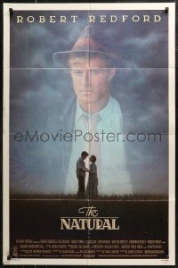 7d1033 NATURAL 1sh 1984 Robert Redford, Robert Duvall, directed by Barry Levinson, baseball!