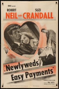 7d1039 NEWLYWEDS' EASY PAYMENTS 1sh 1951 Hal Yates Scott 'Robert Neil' Elliott and Suzi Crandall!