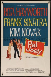 7d1062 PAL JOEY 1sh 1957 Maurice Thomas art of Frank Sinatra, sexy Rita Hayworth & Kim Novak!