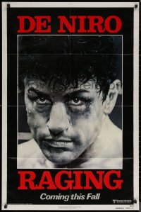 7d1103 RAGING BULL advance 1sh 1980 Hagio art of Robert De Niro, Martin Scorsese boxing classic!