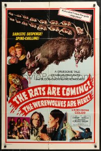 7d1110 RATS ARE COMING THE WEREWOLVES ARE HERE 1sh 1972 if you don't have the guts - stay away!