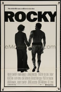 7d1139 ROCKY style A NSS style 1sh 1976 boxer Sylvester Stallone, John G. Avildsen boxing classic!