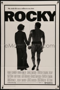 7d1138 ROCKY studio style 1sh 1976 boxer Sylvester Stallone, John G. Avildsen boxing classic!
