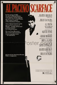 7d1161 SCARFACE 1sh 1983 Al Pacino as Tony Montana, Brian De Palma, Oliver Stone!