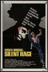 7d1187 SILENT RAGE int'l 1sh 1982 science created him, now Chuck Norris must destroy him!