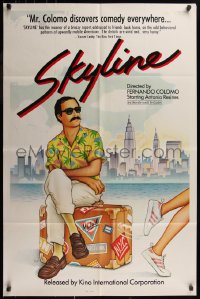 7d1200 SKYLINE 1sh 1984 Fernando Colomo's La Linea del cielo, New York City P.W. art!