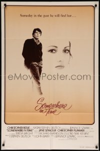 7d1209 SOMEWHERE IN TIME int'l 1sh 1980 Christopher Reeve, art of Jane Seymour, cult classic!