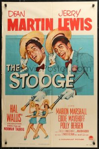 7d1239 STOOGE 1sh 1952 artwork of singing vaudeville team Dean Martin & Jerry Lewis!