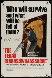 7d1264 TEXAS CHAINSAW MASSACRE 1sh 1974 Tobe Hooper cult classic slasher horror!