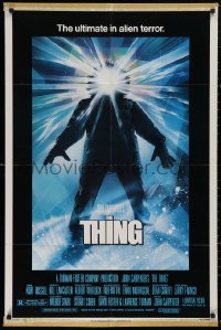 7d1271 THING 1sh 1982 John Carpenter classic sci-fi horror, Drew Struzan, regular credit design!