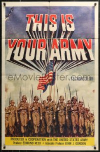 7d1272 THIS IS YOUR ARMY 1sh 1954 patriotic military image of soldiers marching in formation!