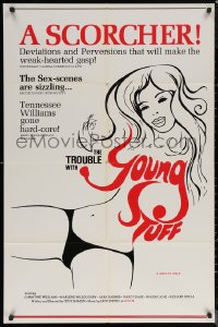 7d1294 TROUBLE WITH YOUNG STUFF 1sh 1977 Christine Williams, Marlene Willoughby, sex!
