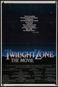 7d1299 TWILIGHT ZONE 1sh 1983 Rod Serling TV series, Spielberg, Alvin art, w/border design!