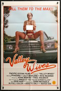 7d1317 VALLEY WIVES 25x38 1sh 1983 Lilly Marlene, sexy Lois Ayres in lingerie on Mercedes hood!