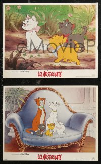 7d0135 ARISTOCATS 8 French LCs R1994 Walt Disney feline jazz musical cartoon, great colorful images!