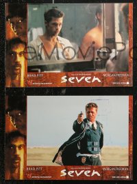 7d0124 SEVEN 12 French LCs 1995 David Fincher, Morgan Freeman, Brad Pitt!