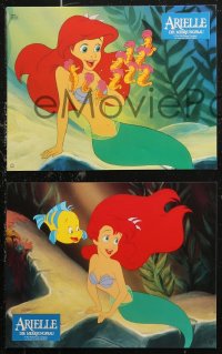 7d0181 LITTLE MERMAID 12 German LCs 1992 images of Ariel & cast, Disney underwater cartoon!