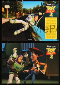 7d0197 TOY STORY 2 8 German LCs 2000 Woody, Buzz Lightyear, Disney and Pixar animated sequel!