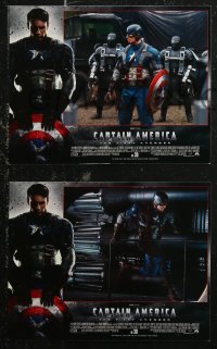 7d0013 CAPTAIN AMERICA: THE FIRST AVENGER 8 non-U.S. LCs 2011 Chris Evans, Jones, cool cast images!
