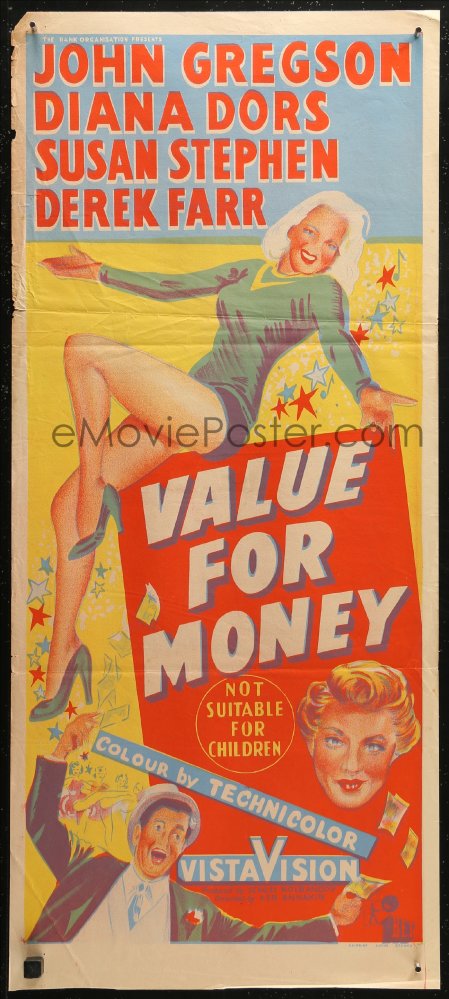 eMoviePoster.com: 7d0521 VALUE FOR MONEY Aust daybill 1957 different ...