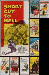 7f0294 LOT OF 10 FOLDED THREE-SHEETS 1950s-1970s great images from a variety of different movies!