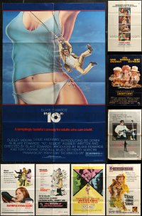 7f0226 LOT OF 12 FOLDED 1970S ONE-SHEETS 1970s great images from a variety of different movies!