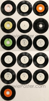7f0076 LOT OF 16 RADIO SPOT RECORDS 1970s movie commercials, extremely rare, not sold in stores!