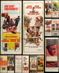 7f0619 LOT OF 13 FORMERLY FOLDED INSERTS 1950s-1970s great images from a variety of movies!