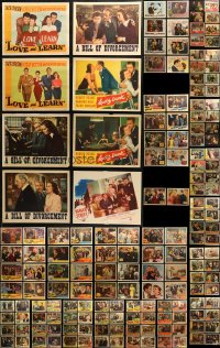 7f0242 LOT OF 234 MOSTLY 1940S LOBBY CARDS 1940s incomplete sets from a variety of different movies!