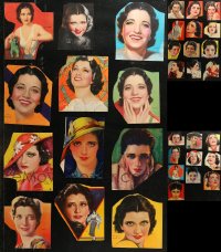 7f0409 LOT OF 34 KAY FRANCIS TRIMMED MAGAZINE COVERS 1930s great portraits of the leading lady!